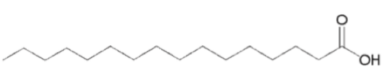 Straight chain fatty acids: hexadecanoic acid