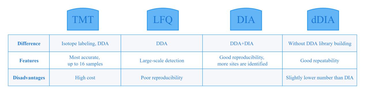 Comparison of phosphorylated protein quantification methods