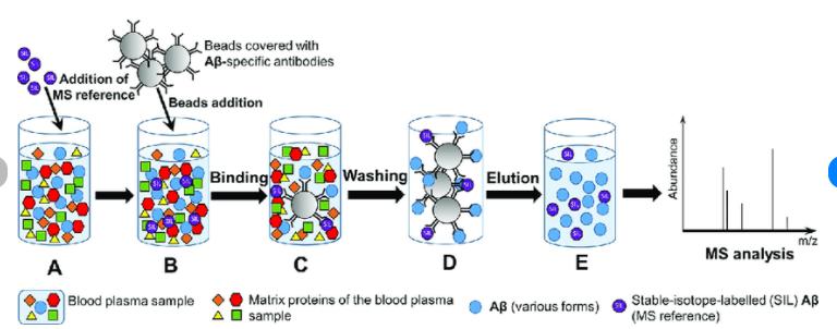 Principle of the ImmunoPrecipitation followed by Mass Spectrometry (IP-MS) technique.