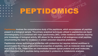 Peptidomics Solution